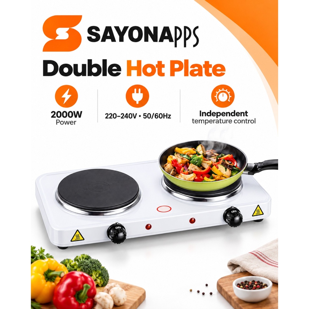 [CO-SHP4538] Sayona Double Hot Plate SHP-4538