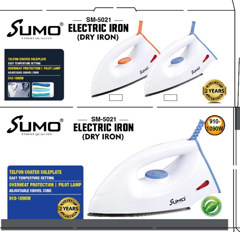[IR-5021] Sumo Dry Iron SM-5021 Teflon