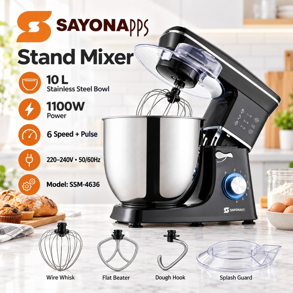 Sayona 10L Stand Mixer SSM-4636