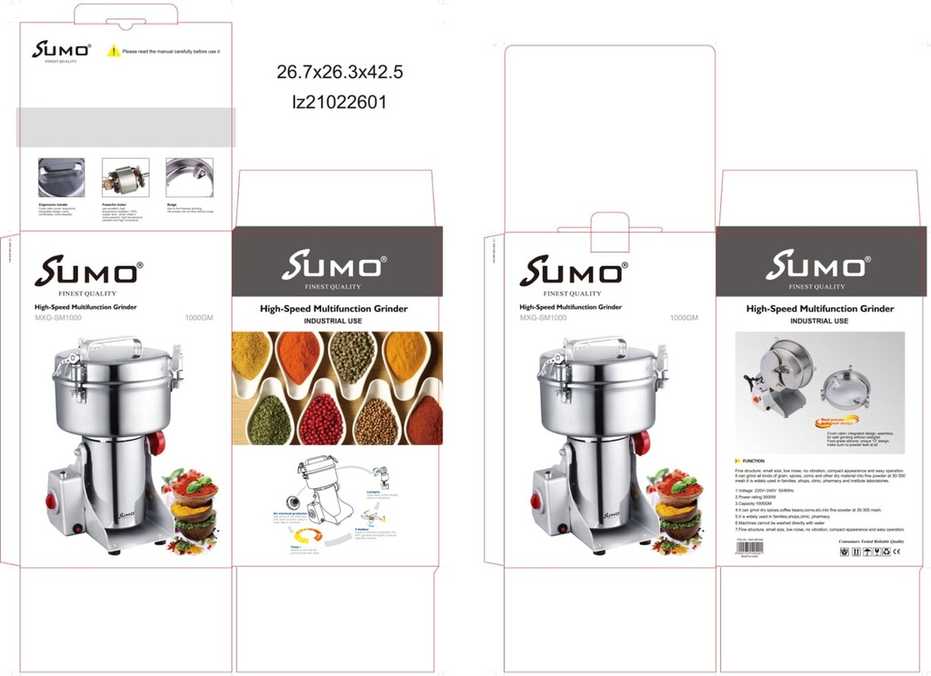 [MX-1000G] Sumo Multifunctional Grinder MXG-SM1000
